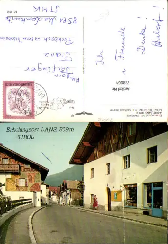 738064 Lans in Tirol Dorfstraße mit Kaufhaus Bacher