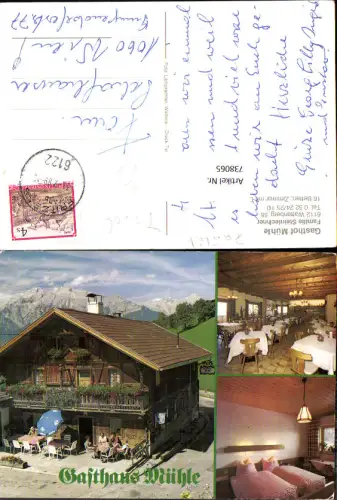 738065 Mehrbild AK Wattenberg Gasthof Mühle Zimmer Gaststube