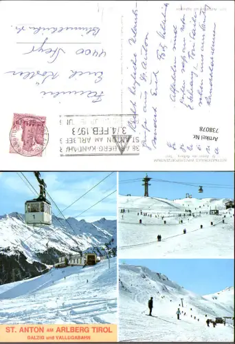 738078 Mehrbild AK St Anton a. Arlberg Wintersport Galzig u. Vallugabahn Seilbahn Gondel