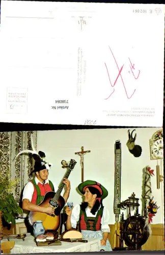 738084 Innsbruck Jodlerduo Kerschbaumer-Jäger Tracht Musik Spinnrad