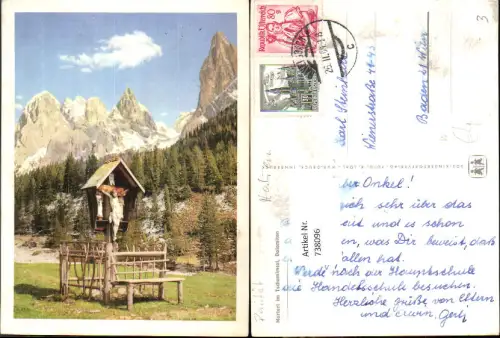 738096 Marterl im Tschamintal Dolomiten b. Seiseralm Kastelruth Südtirol