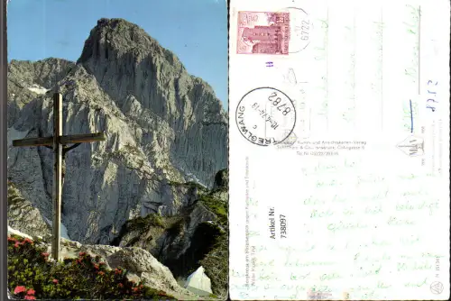 738097 Kirchdorf in Tirol Bergkreuz a. Stripsenjoch geg. Karlsspitze u. Totenkirchl Wilder Kaiser