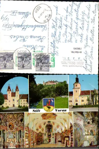 738245 Mehrbild AK Stift Vorau Vorplatz Stiftshof Bibliothek Hochaltar Kanzel