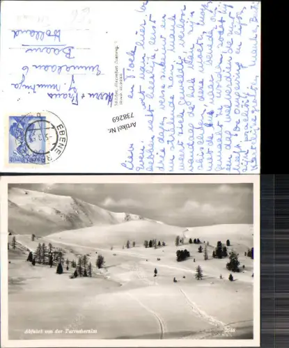 738269 Foto AK Abfahrt v. d. Turracheralm Turrach Ebene Reichenau Wintersport