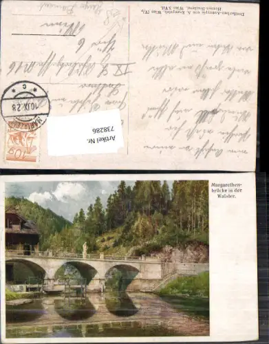 738286 Künstler AK Hugo Darnant Margarethenbrücke in der Walster Brücke Mariazell