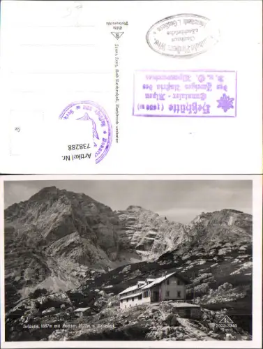 738288 Foto AK Hesshütte mit Hochtor u. Tellersack Johnsbach