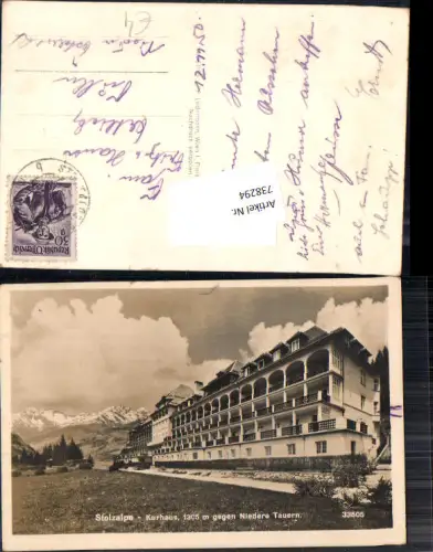 738294 Foto AK Stolzalpe Kurhaus geg. Niedere Tauern