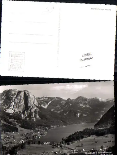 738307 Foto AK Grundlsee Salzkammergut m. Backenstein u. Totem Gebirge