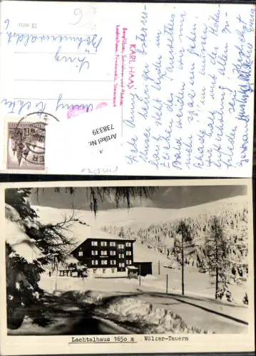 738339 Foto AK Lachtalhaus Wölzer Tauern im Winter Schönberg-Lachtal