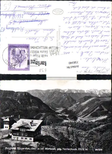 738340 Foto AK Berghotel Bürgeralpe b. Mariazell geg. Hochschwab