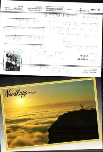 738384 Nordkapp Northcape in fog Norge