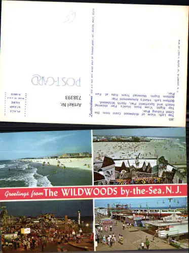 738393 Mehrbild AK Greetings from The Wildwoods by-the-Sea N.J. USA United States of America