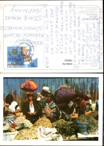 738423 Solola Mercado de Nahuala Volkstypen Markt Guatemala