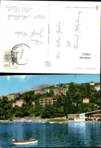738455 Hercegnovi Panorama Herceg Novi Montenegro Boot Blick auf Küste