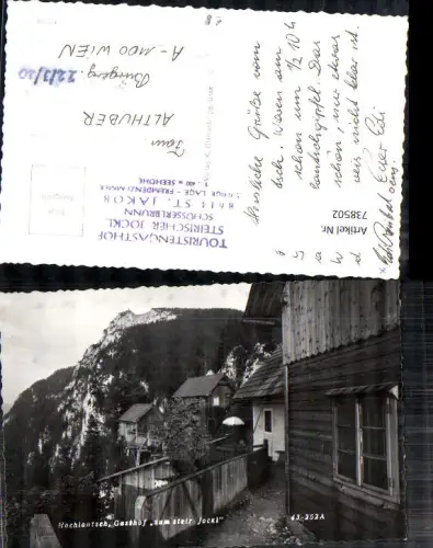 738502 Hochlantsch St. Ilgen Schüsserlbrunn Mixnitz St. Jakob Gasthof zum steir. Jockl