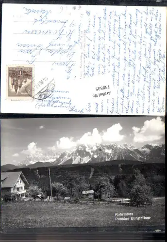 738535 Foto-AK Rohrmoos b. Schladming Pension Burgfellner