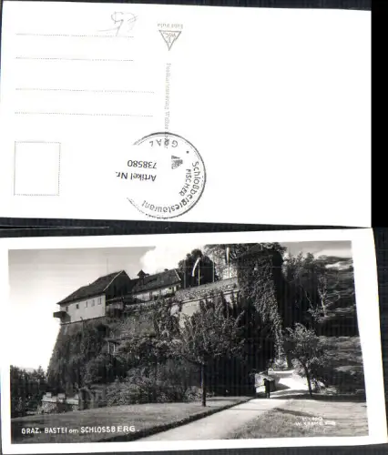 738580 Foto AK Graz Bastei a. Schlossberg