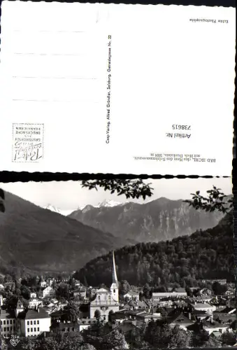 738615 Bad Ischl mit Hohen Dachstein Ansicht m. Kirche