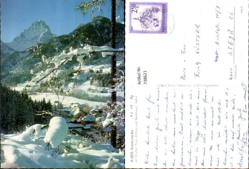 738621 Hinterstoder mit Gr. Priel u. Spitzmauer im Winter