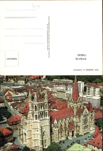 738640 Luftbild Lausanne la Cathedrale Kathedrale France
