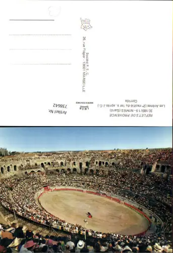 738642 Nimes Gard Les Arenes Corrida Arena Stierkampf Stier Tiere France