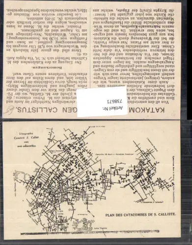 738671 Rom Rome Plan des Catacombes de Saint Calliste Katakombe des hl. Callistus Italy