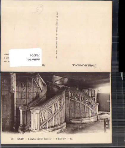 738704 Caen L Eglise Saint-Sauveur L Escalier Kirche Stiege France