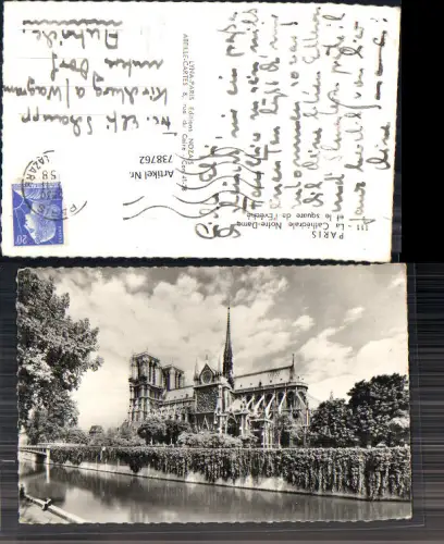 738762 Foto AK Paris La Cathedrale Notre-Dame et le square de l Eveche France