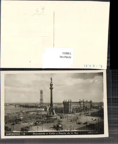 738855 Spain Barcelona Monumento a Colon Puerto de la Paz Hafen