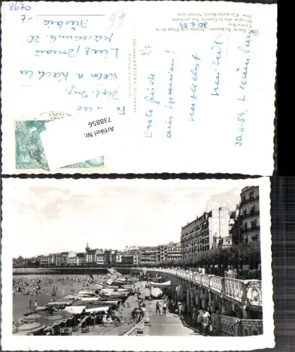738856 Spain San Sebastian Playa de la Concha Beach