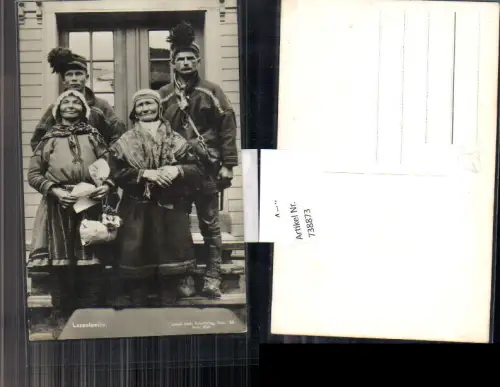 738873 Norway Lappefamilie Typen Tracht Norwegen Lappland