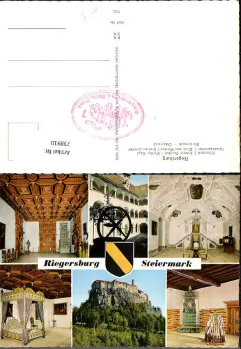 738910 Mehrbild AK Riegersburg Burg Bett Brunnen Kachelofen