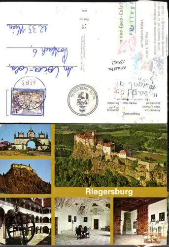 738913 Mehrbild AK Riegersburg Burg Pyramidentor Brunnenhof Weißer Saal