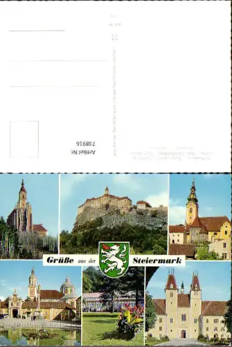 738916 Mehrbild AK Riegersburg Burg Pöllauberg Hartberg Stift Vorau