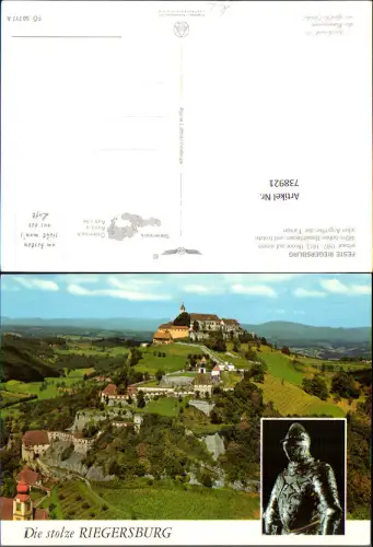 738921 Mehrbild AK Riegersburg Burg Ritter Rüstung