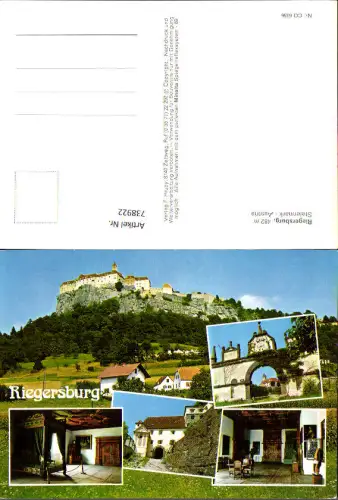 738922 Mehrbild AK Riegersburg Burg Ansichten Bett Inneres Kachelofen