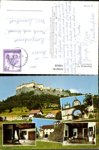 738928 Mehrbild AK Riegersburg Burg Bett Kachelofen Inneres Torbogen