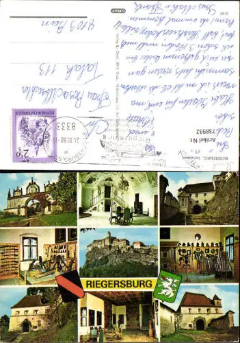 738932 Mehrbild AK Riegersburg Burg Waffenkammer Ritter Rüstung Inneres Kachelofen