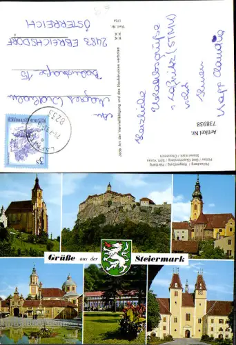 738938 Mehrbild AK Riegersburg Burg Pöllauberg Hartberg Pöllau Stift Vorau