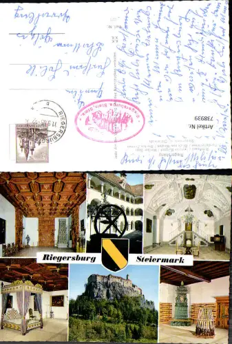 738939 Mehrbild AK Riegersburg Burg Rittersaal Innerer Burghof Weißer Saal Fürstenzimmer