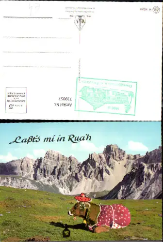739057 Laßts mi in Ruah Kuh Rind vermenschlicht Roseggerhaus a. d. Pretulalpe Ratten