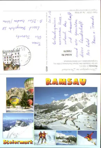 739079 Mehrbild AK Ramsau a. Dachstein b. Schladming Wintersport Kulm Heißluftballon