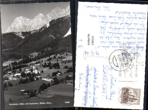 739153 Foto AK Ramsau a. Dachstein b. Schladming Ansicht m. Kirche