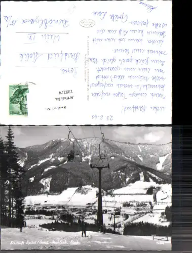 739274 Spital am Semmering Stuhleck Sessellift Lift