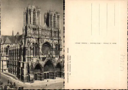 739287 France Champagne Pommery e Greno Reims Reklame Wein Cathedrale