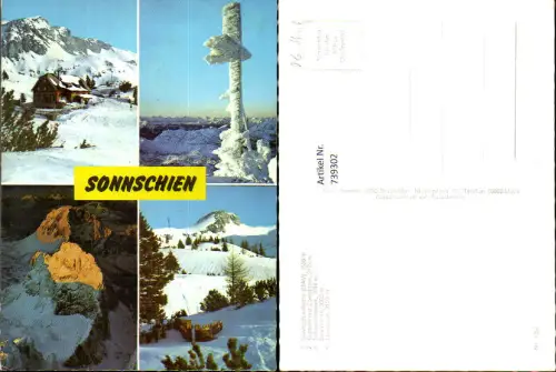 739302 Mehrbild AK Sonnschien Sonnschienhütte Gipfelkreuz Ebenstein Brandstein im Winter Tragöß-Sankt Katharein