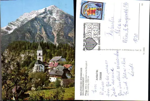 739308 Pürgg mit Grimming Ansicht m. Kirche