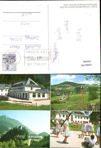 739340 Mehrbild AK Sigmundsberg b. Mariazell Jugenderholungsheim d. ÖGB Kinder Jugendliche