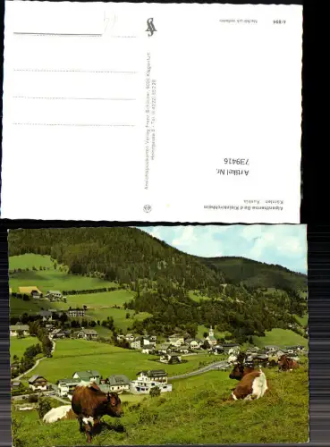 739416 Bad Kleinkirchheim Ansicht m. Kühe Rinder im Vordergrund
