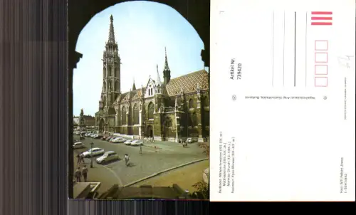 739420 Budapest Matyas-templom Matthiaskirche Kirche Hungary